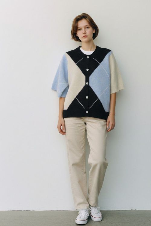 Pieces Noos VGILET Bleu/Beige vêtements (Sally - 17168913) - Marques à Suivre