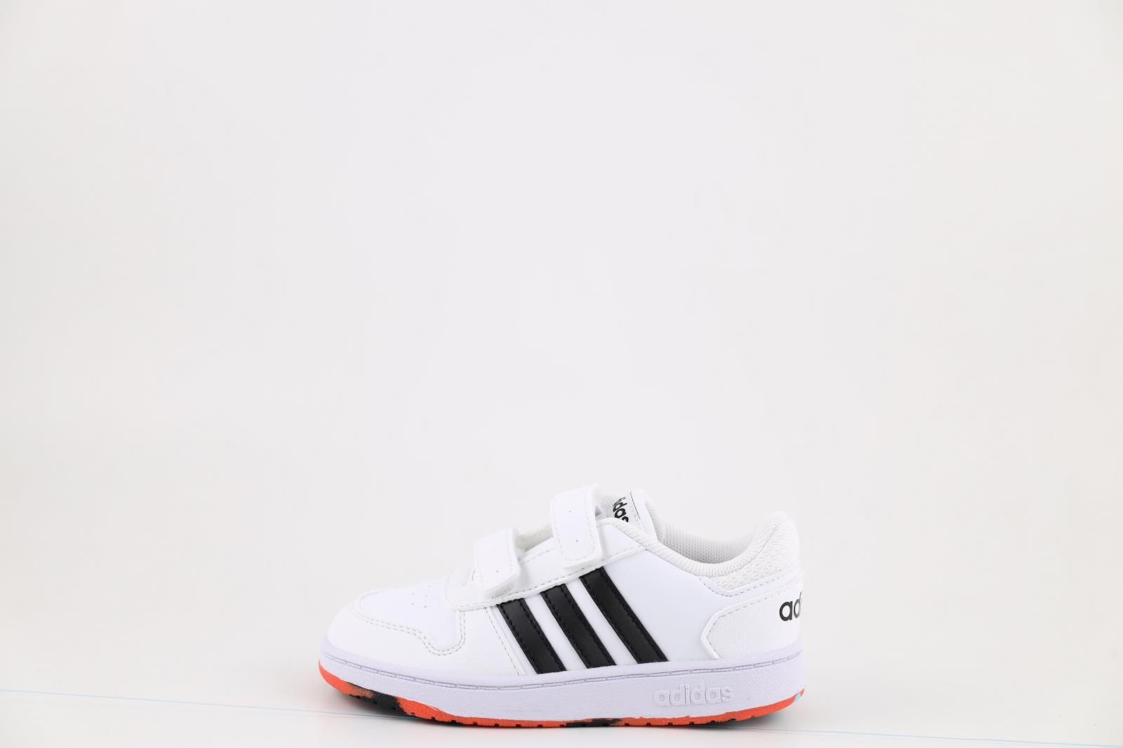 Adidas Sneackers Blanc/Noir enfants (Hoops - H01551) - Marques à Suivre