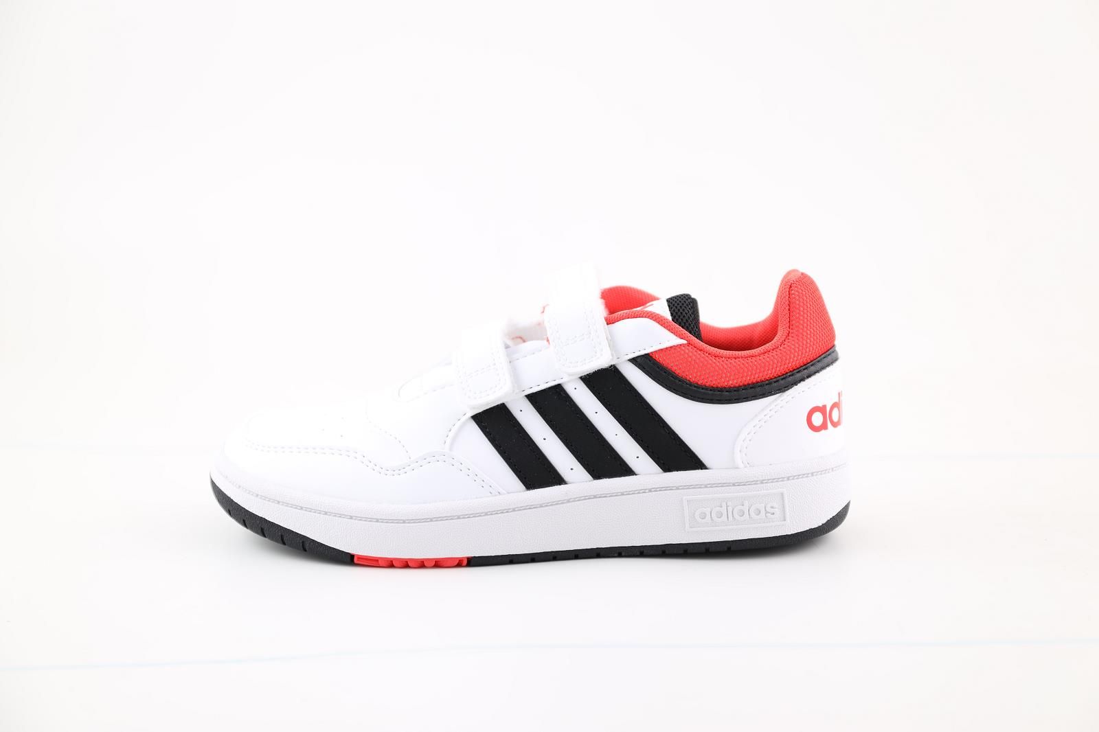 Adidas Sneackers Blanc/Noir/Roug enfants (Hoops - H03863) - Marques à Suivre