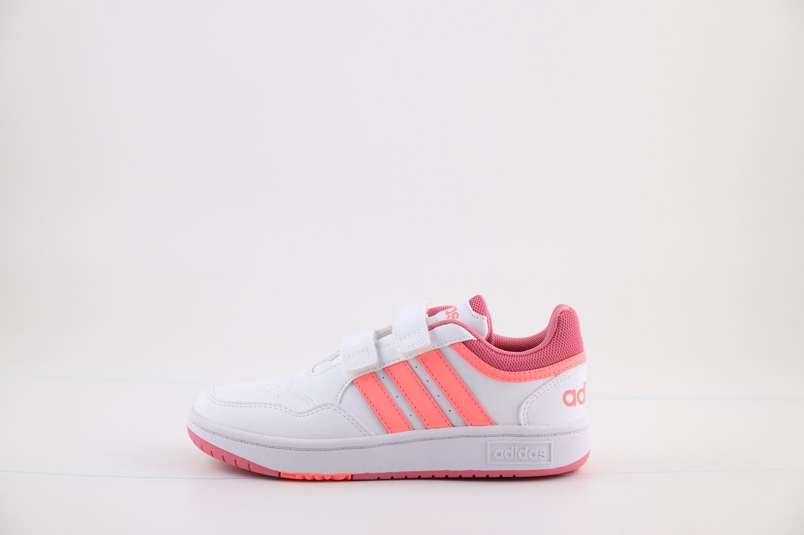 Adidas Sneackers Blanc/Rose enfants (Hoops - GW0434) - Marques à Suivre