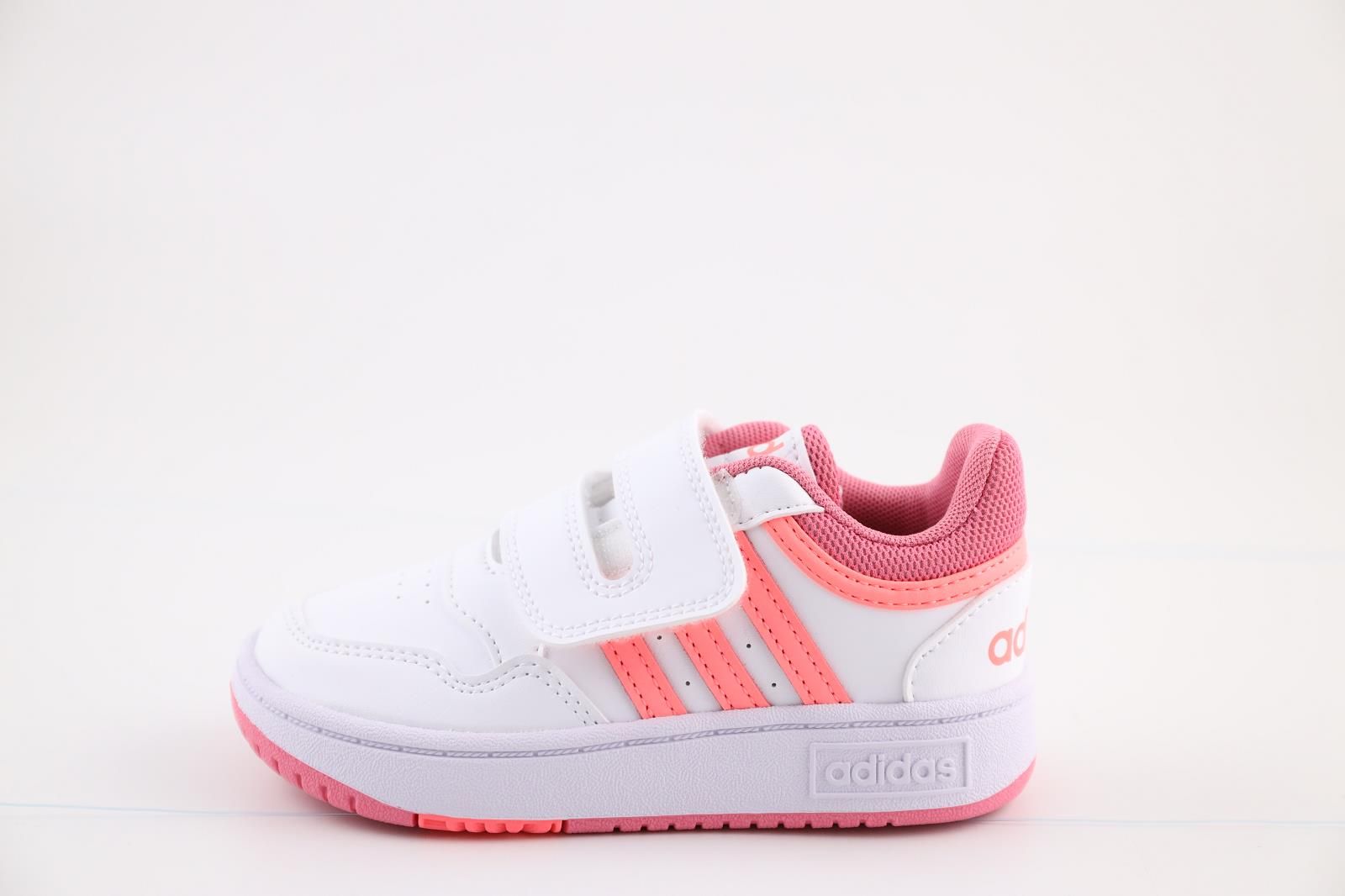 Adidas Sneackers Blanc/Rose enfants (Hoops - GW0440) - Marques à Suivre