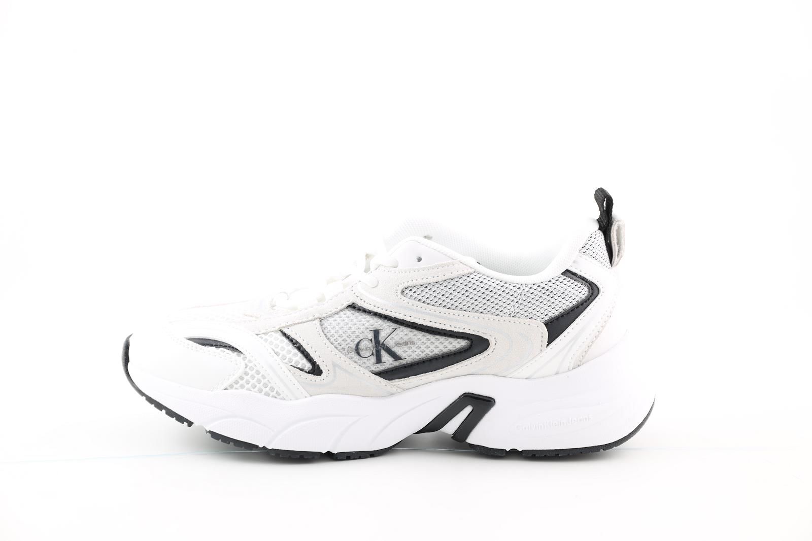 Calvin Klein Sneackers Blanc/Noir dames (Retro Tennis - YM0YM008910K5) - Marques à Suivre