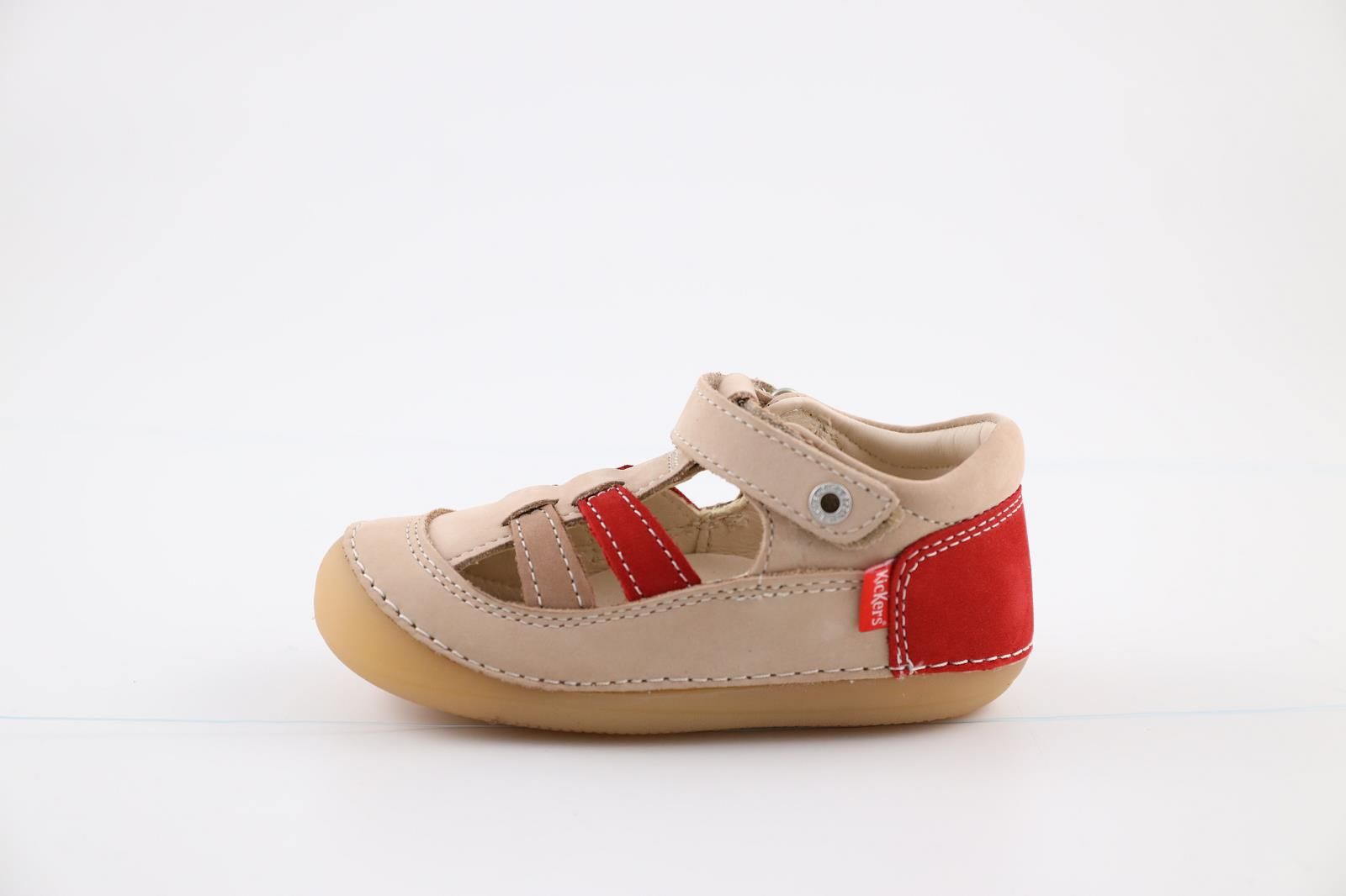 Kickers Chaussures Beige/Rouge enfants (Sushy - 611086-10) - Marques à Suivre