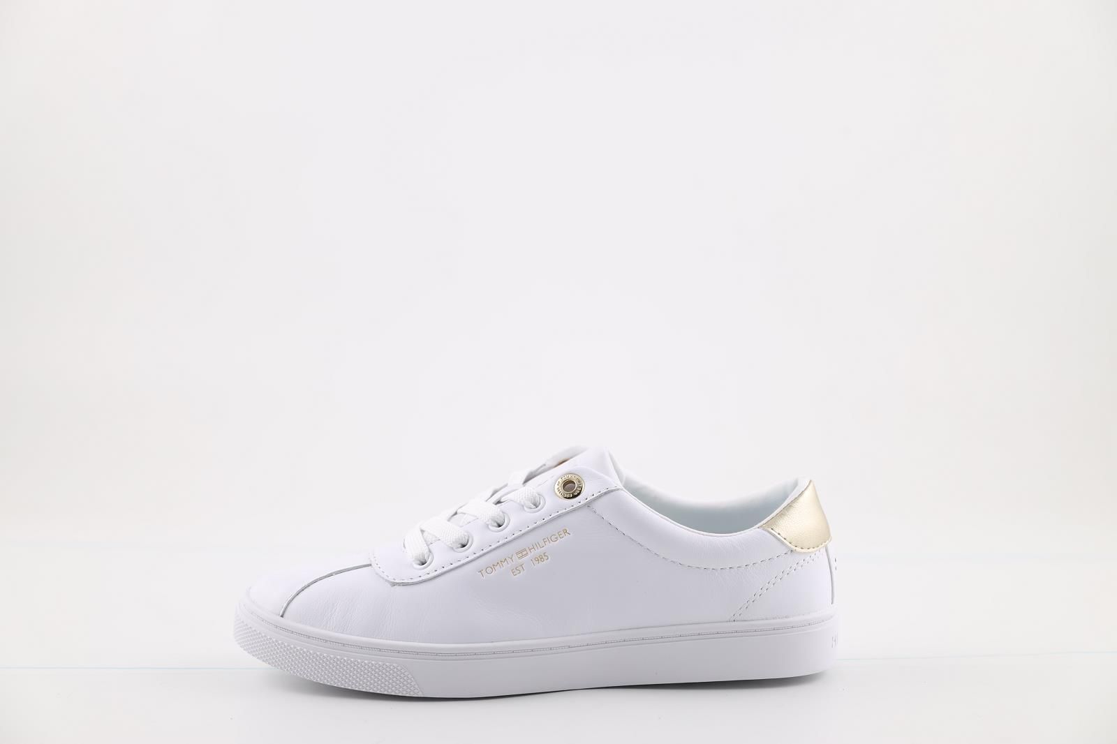 Tommy Hilfiger Sneackers Blanc/Or dames (Roche - FW05795-YBR) - Marques à Suivre